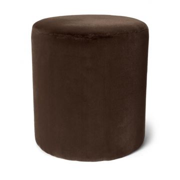 Essenza Poef Furry Poef Chocolade Round