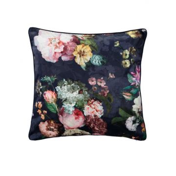 Essenza Sierkussen vierkant Fleur Sierkussen vierkant Nightblue 50x50