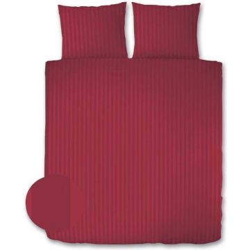 Adore Dekbedovertrek Satijnstreep Bordeaux