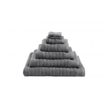 Heckett & Lane Washandje Bath Prestige Classic Anthracite 16 x 21 cm