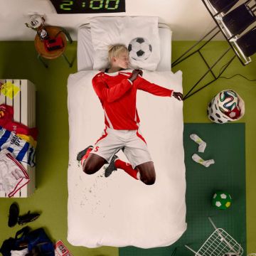 Snurk Amsterdam Dekbedovertrek Soccer Champ Dark Red