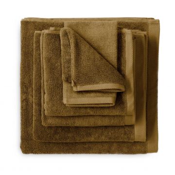 Heckett & Lane 3 stuks Premium Washand 16 x 21 cm Cognac Brown
