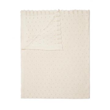 Essenza Plaid Knitted Ajour Antique white 130 x 170 cm