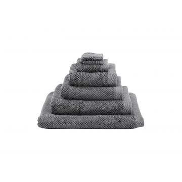 Heckett & Lane Badhanddoek Bath Grant Classic Anthracite 70 x 140 cm
