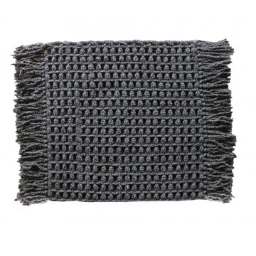 Heckett & Lane Madras Badmat 60 x 60 cm Dark Grey