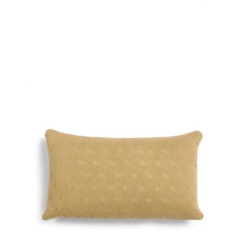 Essenza Sierkussen Knitted Ajour Sierkussen Fern yellow 30x50
