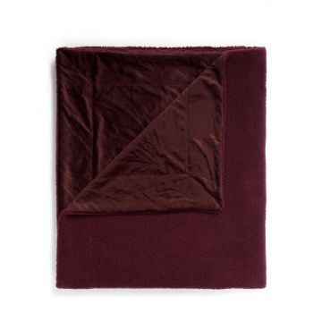 Essenza Plaid Teddy plum wine 150 x 200 cm