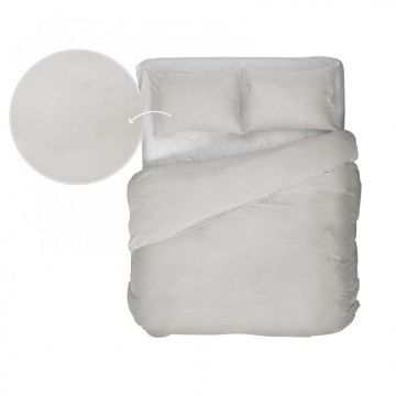 Kayori dekbedovertrek Taga Katoensatijn - Offwhite