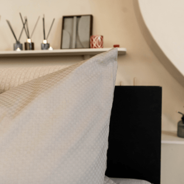 Kayori dekbedovertrek Otsu Katoensatijn - Zand