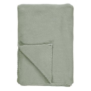 Marc O'Polo Plaid Nordic knit Garden Green 130 x 170 cm