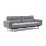 Innovation Living Splitback Chrome Sofa Bed With Arms - stof 565