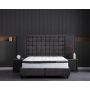 Boxspring Skybedd Bamboobedd Antraciet met Opbergruimte