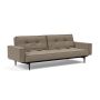 Innovation Living Splitback Styletto Sofa Bed Black Wood With Arms - stof 850