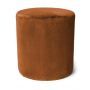 Essenza Poef Furry Poef Leather brown Round