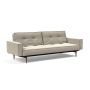 Innovation Living Splitback Styletto Sofa Bed Dark Wood With Arms - stof 539