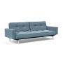Innovation Living Splitback Chrome Sofa Bed With Arms - stof 525