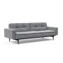 Innovation Living Dublexo Styletto Sofa Bed Black Wood With Arms - stof 565