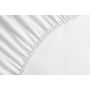 Yellow Hoeslaken Percale fitted sheet Optic White
