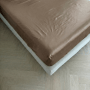 Kayori Saya Topper Hoeslaken Katoen-Satijn Taupe