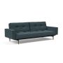 Innovation Living Splitback Styletto Sofa Bed Dark Wood With Arms - stof 851