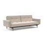 Innovation Living Splitback Styletto Sofa Bed Dark Wood With Arms - stof 612