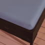 Kayori Splitmatras hoeslaken Shizu Perkal - Blauw