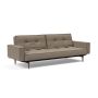 Innovation Living Splitback Styletto Sofa Bed Dark Wood With Arms - stof 850