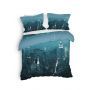 Heckett & Lane Dekbedovertrek Brasco City Blue