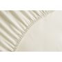 Yellow Hoeslaken Percale fitted sheet Off white