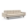 Innovation Living Dublexo Styletto Sofa Bed Dark Wood With Arms - stof 586