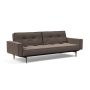 Innovation Living Splitback Styletto Sofa Bed Dark Wood With Arms - stof 530