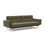 Innovation Living Splitback Chrome Sofa Bed With Arms - stof 316