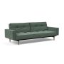 Innovation Living Splitback Styletto Sofa Bed Dark Wood With Arms - stof 518