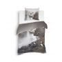 Heckett & Lane Dekbedovertrek Laurien White Grey