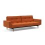 Innovation Living Splitback Styletto Sofa Bed Dark Wood With Arms - stof 412