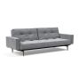 Innovation Living Splitback Styletto Sofa Bed Dark Wood With Arms - stof 565