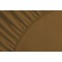 Yellow Hoeslaken Percale fitted sheet Cognac Brown