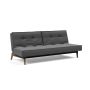 Innovation Living Splitback Eik Sofa Bed Smoked Oak - stof 852