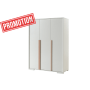 LONDON 3-DEURS KLEERKAST WIT
