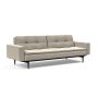 Innovation Living Dublexo Styletto Sofa Bed Black Wood With Arms - stof 539