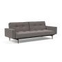 Innovation Living Splitback Styletto Sofa Bed Dark Wood With Arms - stof 521