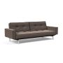 Innovation Living Splitback Chrome Sofa Bed With Arms - stof 530