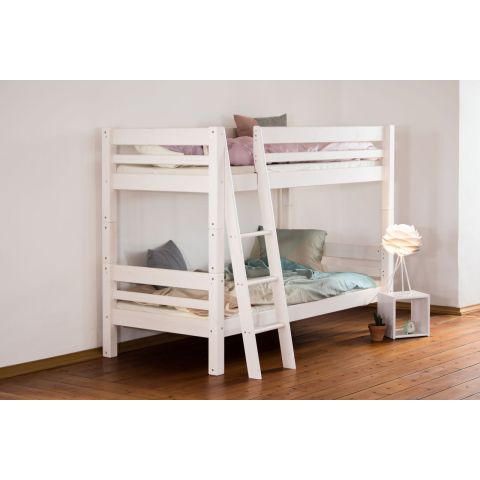 MOJO Stapelbed schuine ladder White Wash 90 x 200 cm