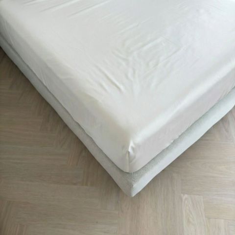 Kayori Saya Topper Hoeslaken Katoen-Satijn Wit