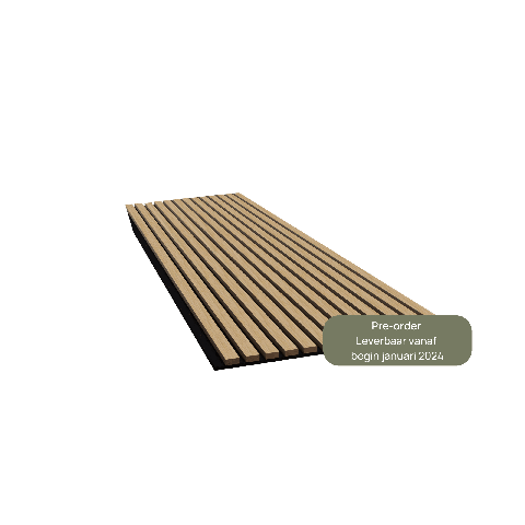 Akupanel Blank Eiken Zwart Vilt - 130 X 52 Cm