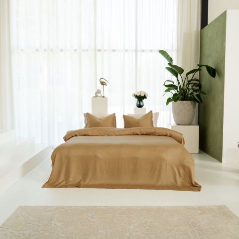 Kayori Shan Dekbedovertrek Tencel Goud