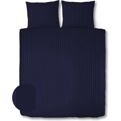 Adore Dekbedovertrek Satijnstreep Marineblauw