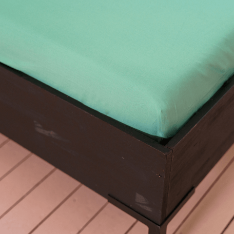 Kayori Shizu Splittopper Hoeslaken Katoen-Perkal Groen