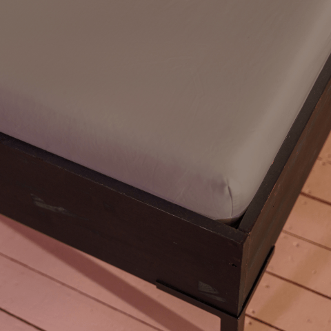 Kayori Shizu Splittopper Hoeslaken Katoen-Perkal Taupe