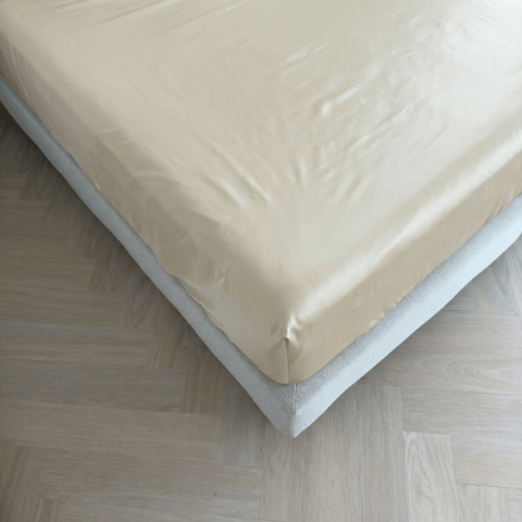 Kayori Saya Topper Hoeslaken Katoen-Satijn Offwhite